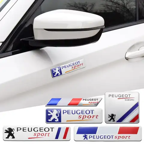 3D Алюминиевый автомобильный Стайлинг, автомобильный боковой брызговик, задний багажник, эмблема, наклейка для Peugeot 206 307 308 3008 207 208 407 508 2008