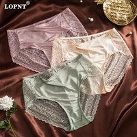 new japanese girl sexy underwear antibacterial ventilate quick drying silk briefs mid waist seamless solid ladies underpants