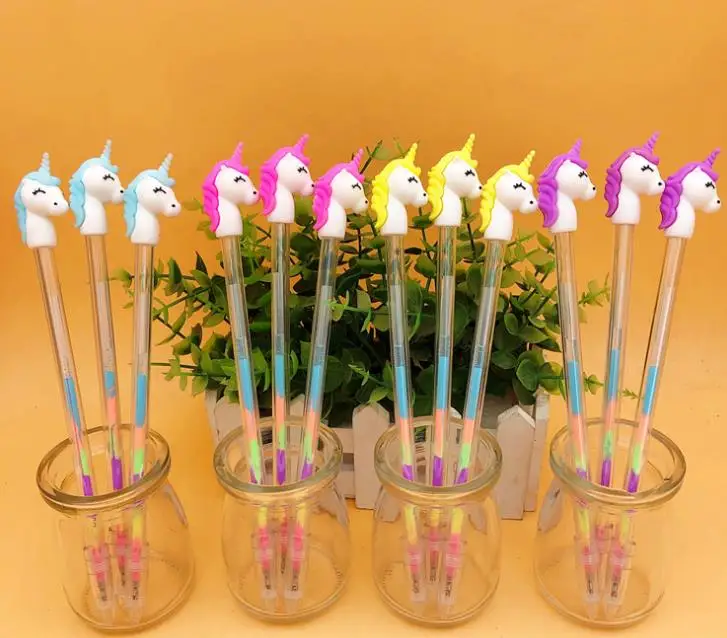 4 шт./компл. милый Единорог динозавр торт градиентные блестящие искусственные