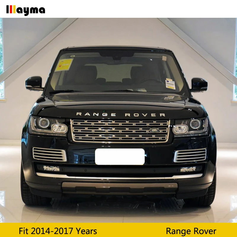 Передние решетки из АБС пластика для Land Rover Range 2014 2015 2016 2017 лет серебристый цвет