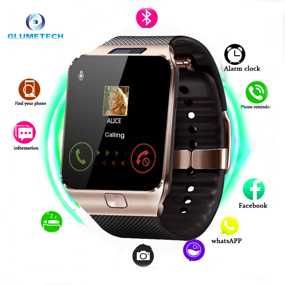 dz09 professional smart watch 2g sim tf camera waterproof wrist watch gsm phone large capacity sim sms for android for phone free global shipping