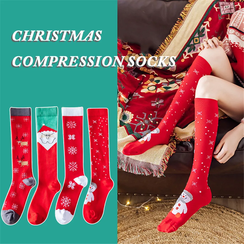 

Original Happy Funny Christmas Socks Men Women Trend Mori Girl Style Nursing Anti-Fatigue Compression Socks Christmas Gifts