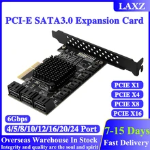 SATA PCI-E Adapter 4/5/8/10/12/16/20/24 Port PCI Express X1 X4 X8 X16 To SATA 3.0 Interface 6Gbps Rate Expansion Card Controller
