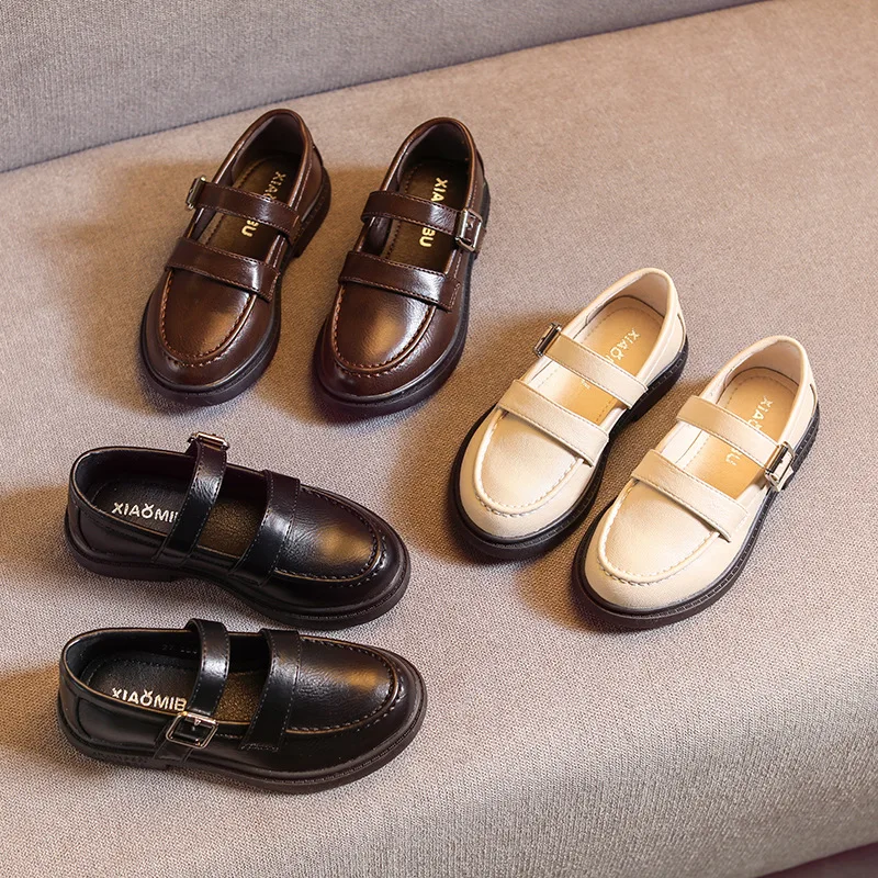 Детские туфли принцессы на весну 2020 детские плоской подошве черные брендовые