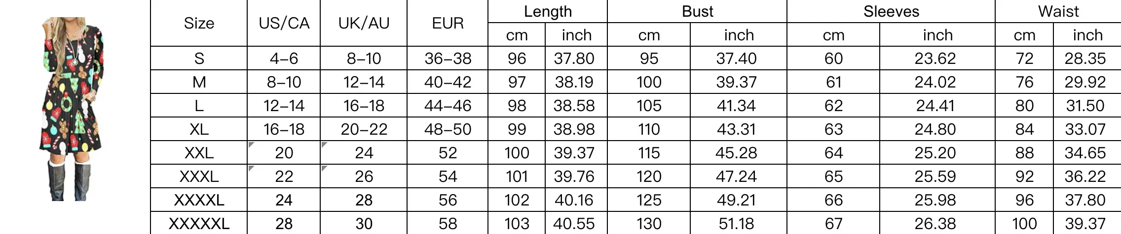 

2020 Christmas Women's Long Sleeve Pleated Loose Swing Casual Dress with Pockets Knee Length Vntage Dot Dress