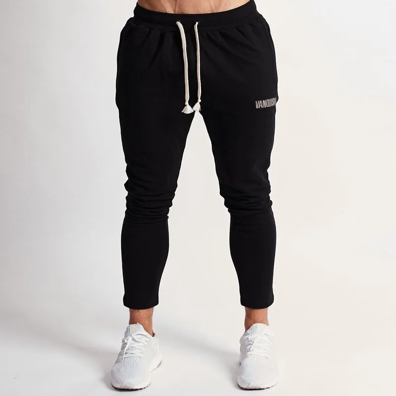 Men's Sports Running Training Breathable Solid Color Elastic Jogger Fitness Trousers | Спорт и развлечения