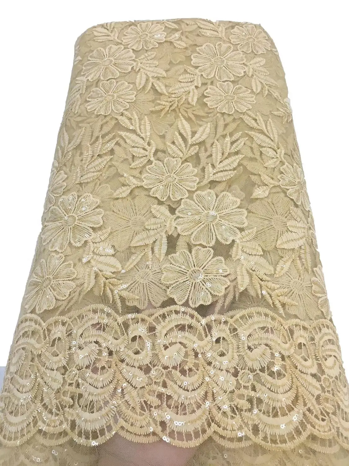 

MIQIER High Quality African nigerian tulle Lace Fabric cotton fabric Water Soluble fabric for sewing nigerian dress Swiss j46