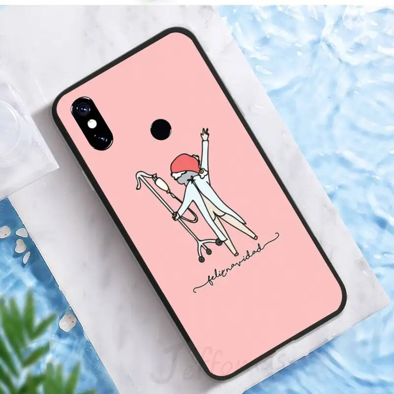 

Medicine Doctor Nurse cartoon funda coque cover Phone Case For Xiaomi Redmi note 7 8 9 t k30 max3 9 s 10 pro lite