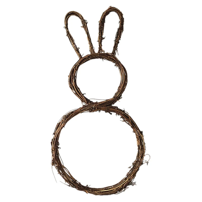 Плетеная декоративная гирлянда из ротанга в виде кролика пасхальное украшение