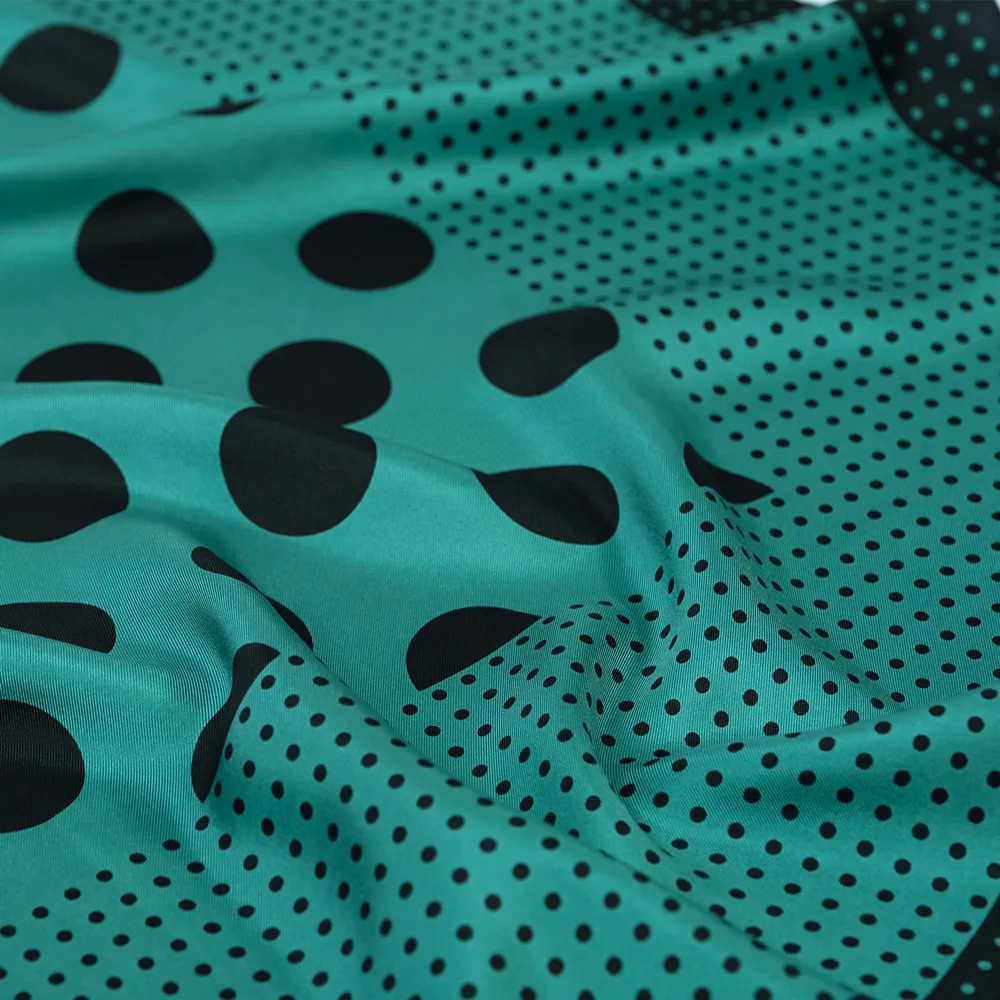 

88*88cm fashion lady silk scarf silk retro polka dot silk scarf custom twill square scarf scarf
