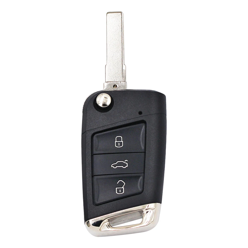 Чехол-книжка для ключа с 3 кнопками HU66 HAA Blade VW for Volkswagen Tiguan A7 MQB Golf VII Golf7 MK7 Skoda Octavia |