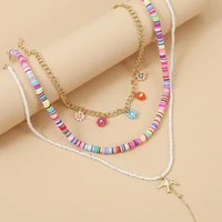2021 bohemia bead emo aros fashion multilayer hip hop long chain necklace for women jewelry gifts pendant necklaces accessories