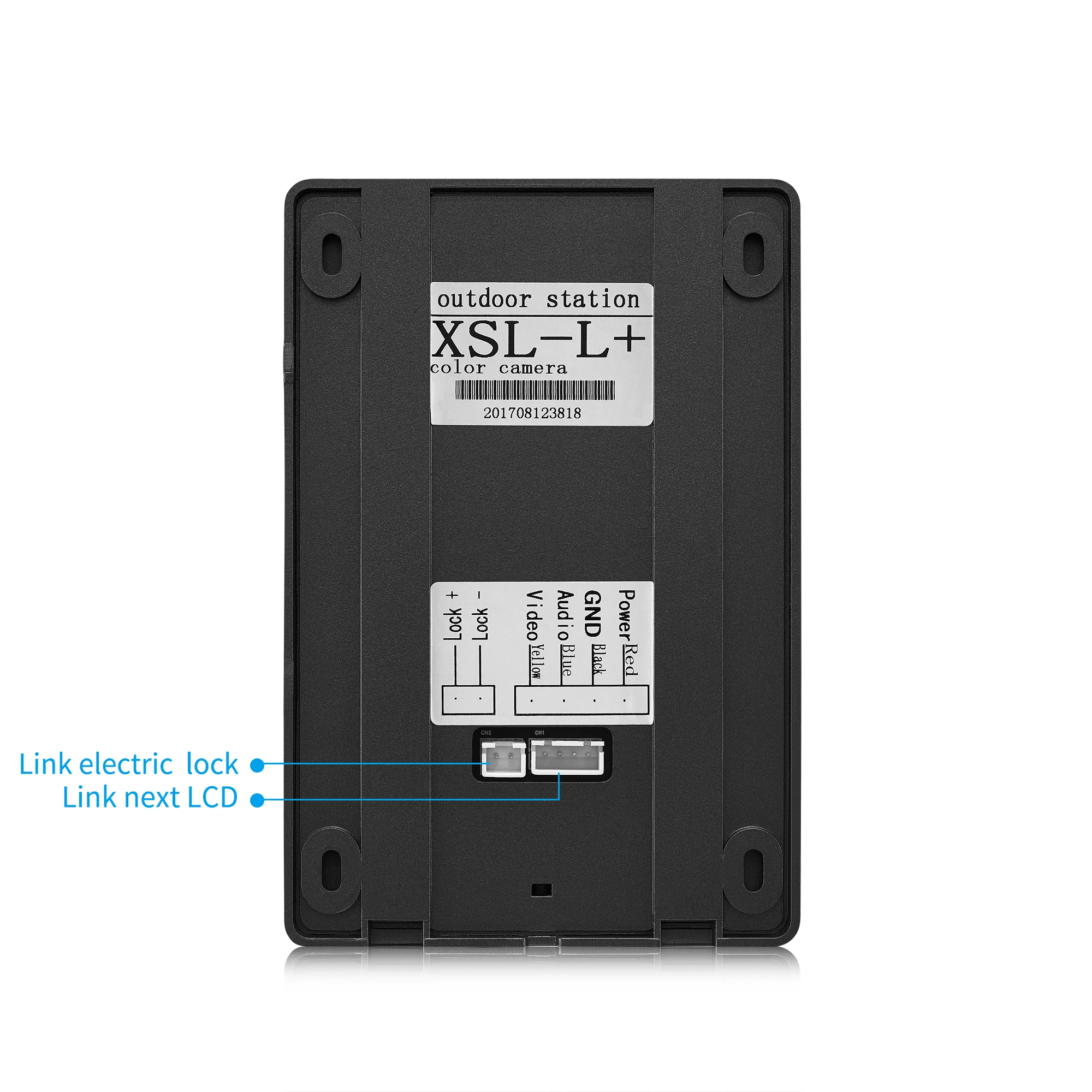 Видеодомофон с цветным экраном 7 дюймов и водонепроницаемой наружной