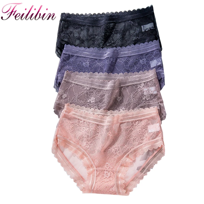 ZJX 4 шт./компл. сексуальные кружевные трусики женское Бесшовное нейлоновое нижнее