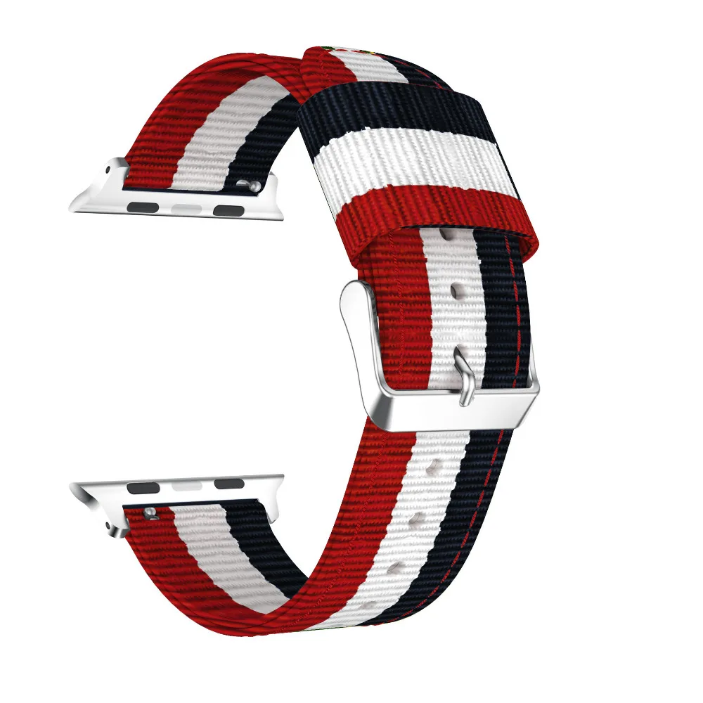 New Sport Stripe Loop for Apple Watch Band 42mm 38mm 6 SE Woven Nylon Strap iWatch 5 4 3 2 1 40mm 44mm Wristband Replacement | Наручные