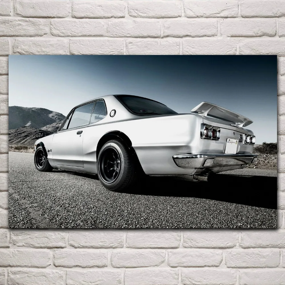 

classic cars jdm skyline 2000 gtr hakosuka figure fabric posters on the wall picture home art living room decoration KQ273