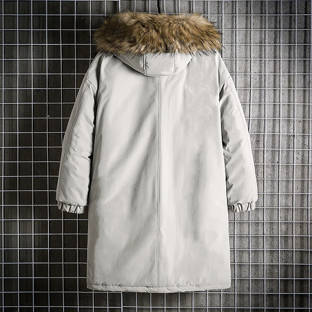 Winter Men Warm Jacket New Style Fashion Fur collar Hooded Thickening Cotton Casual Loose Large Size Men Parkas