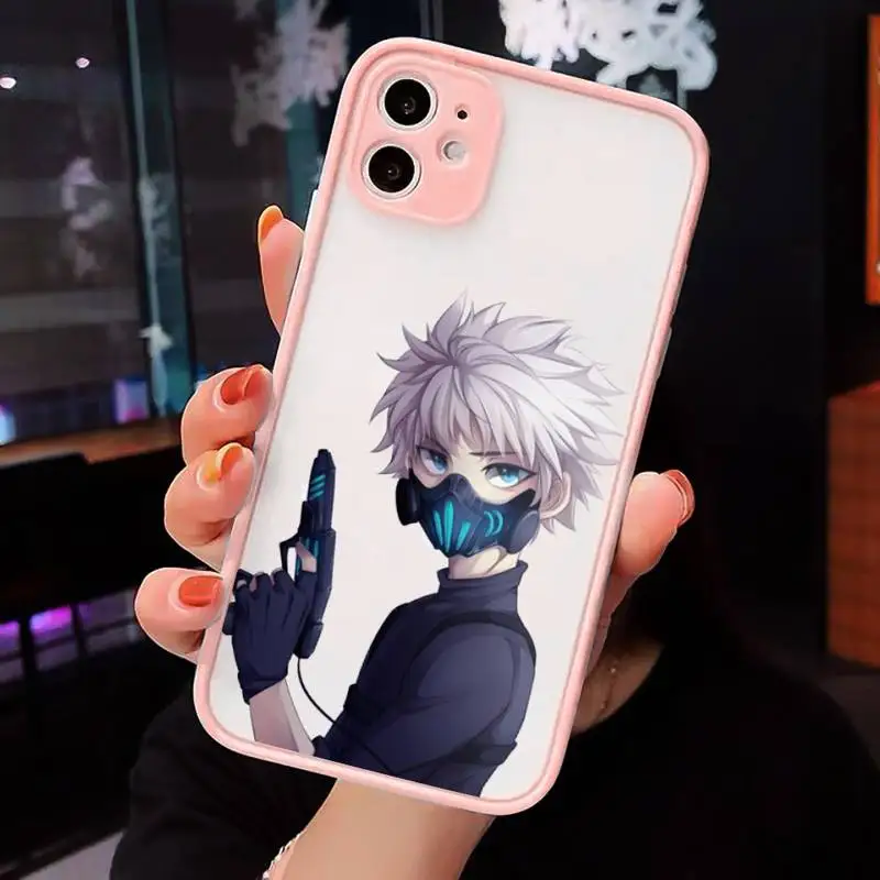 

Hunter X Hunter Killua Zaoldyeck Phone Case For iPhone 12 11 Mini Pro XR XS Max 7 8 Plus X Matte transparent Pink Back Cover