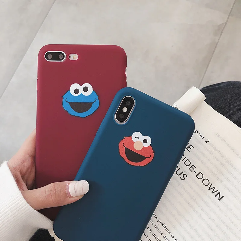 Милый мультяшный чехол для iPhone X XS Max XR 6 Puls 7 8 чехлы винно-красного цвета Мягкая