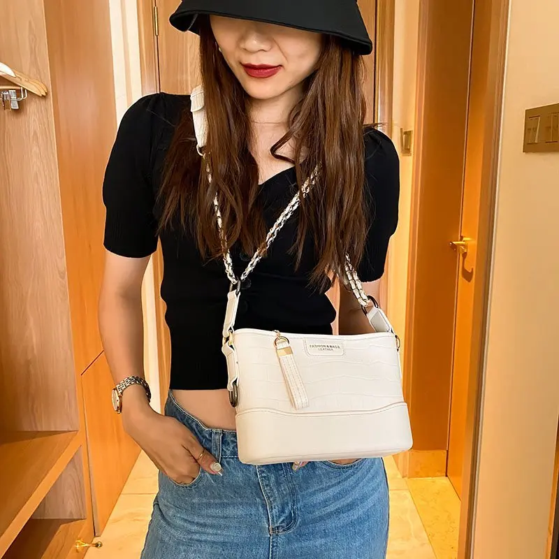 Женские сумки ведро из искусственной кожи с каменным узором 2020 маленькая простая