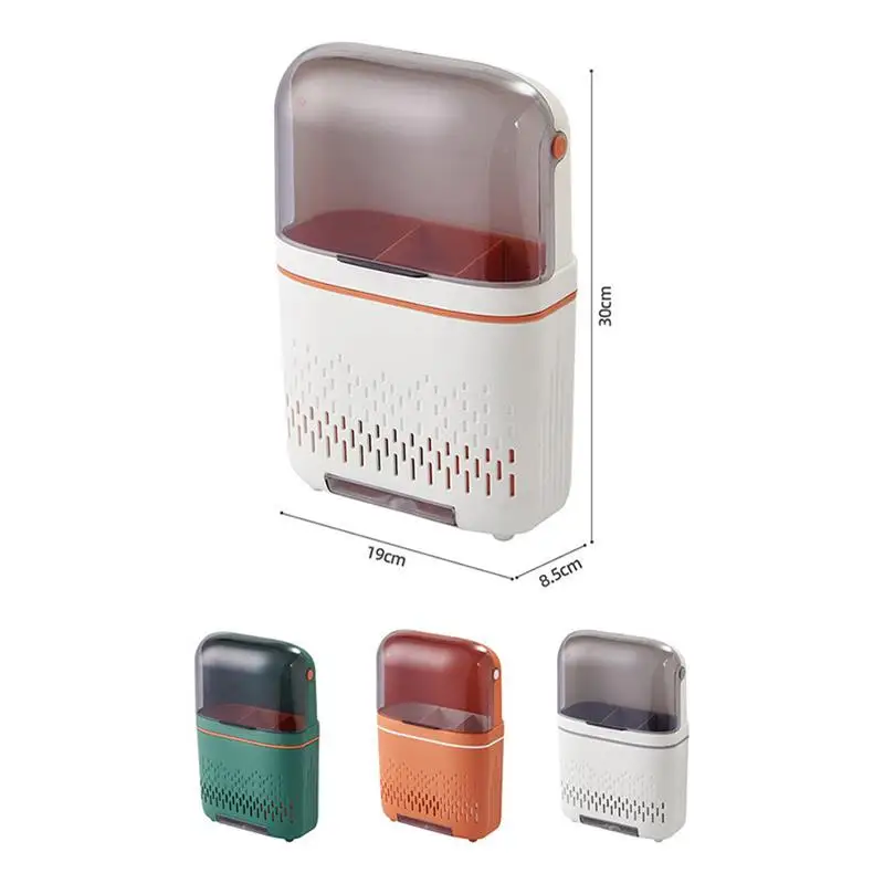 

Wall-mounted Chopstick Cage Large Capacity Punch-free Spoon Fork Rack Multi-function Dust-proof Cutlery Shelf Home Organizer