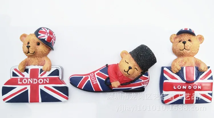 3D полимерный холодильник британский Британский медвежонок телефонная коробка