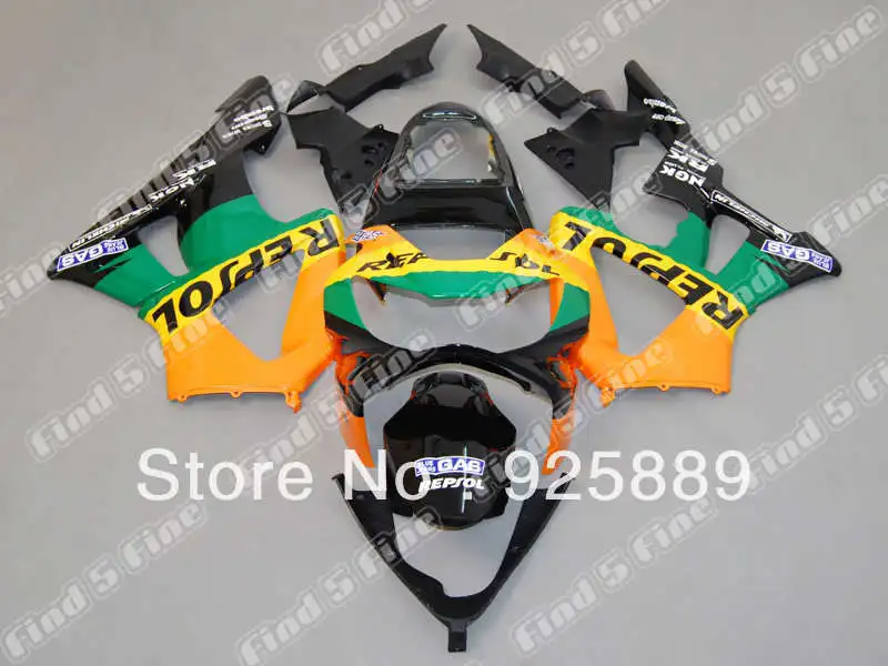 

green orange yellow black for HONDA CBR900RR 00 01 CBR929 00-01 CBR 900RR 2000-2001 929 2000 2001 ABS fairing kit
