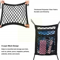 3 layer mictuning universal carseat handbag car back pet barrier seat bag for the double sided organizer net net holder