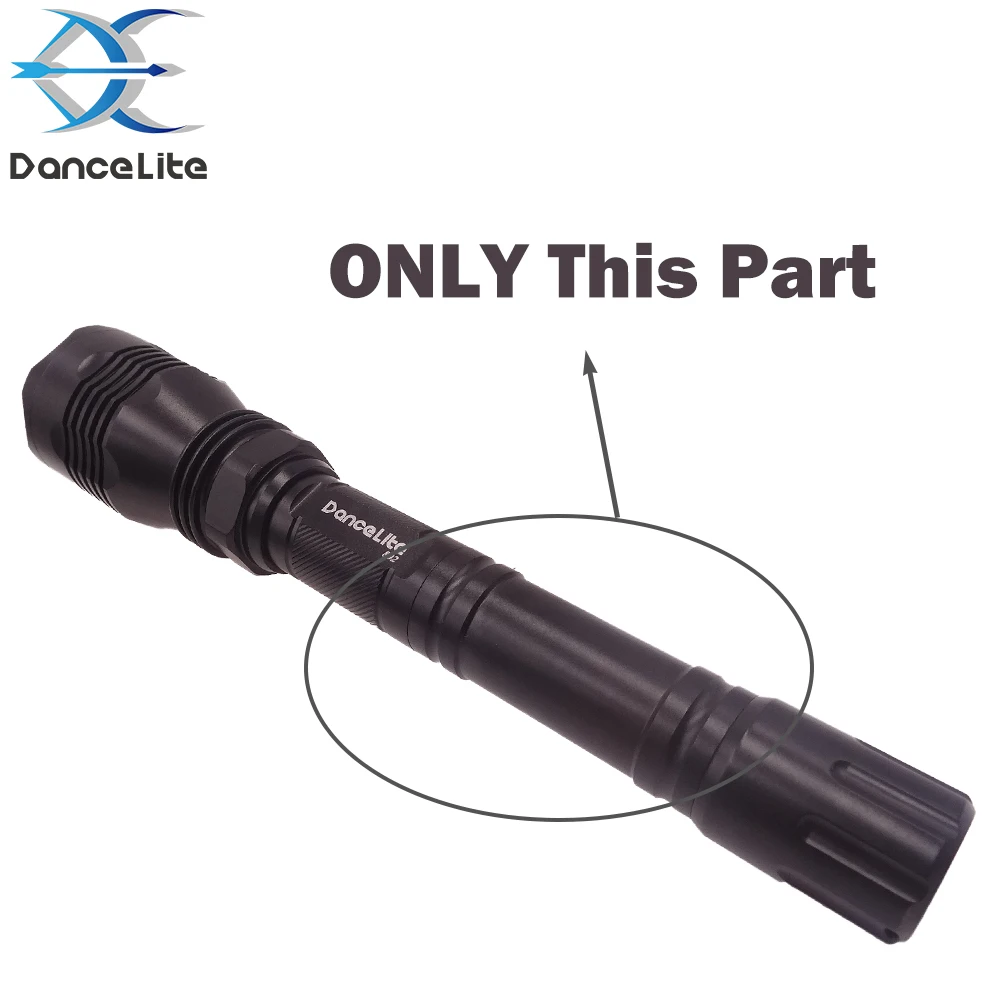 1 шт. удлинительная трубка для фонарика 18650 корпус из алюминиевого сплава 802 (23 80 мм