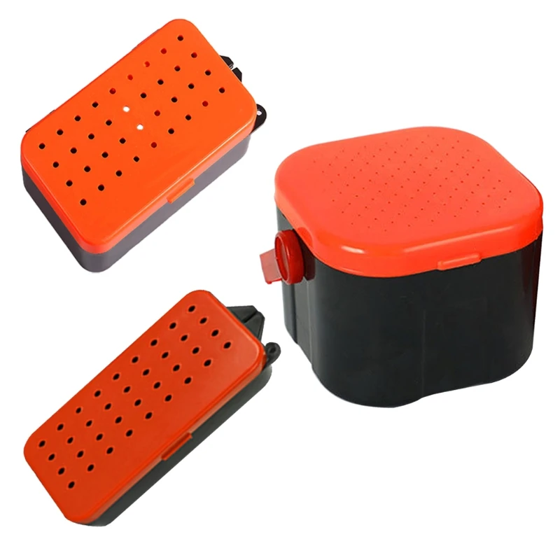 

Breathable Fishing Live Baits Container Holder Box Worms Lures Storage Organizer