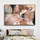 Картина на холсте, с изображением девушек, сексуальная, настенная, декоративная картина для спальни, ванной, Декор для дома
