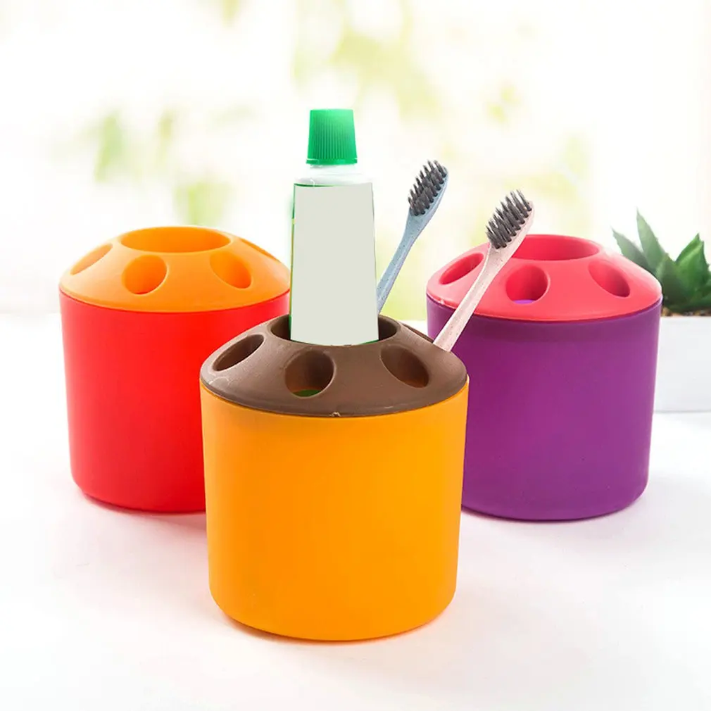 Креативные яркие цвета зубная щетка цилиндрическая пластиковая многоцелевая