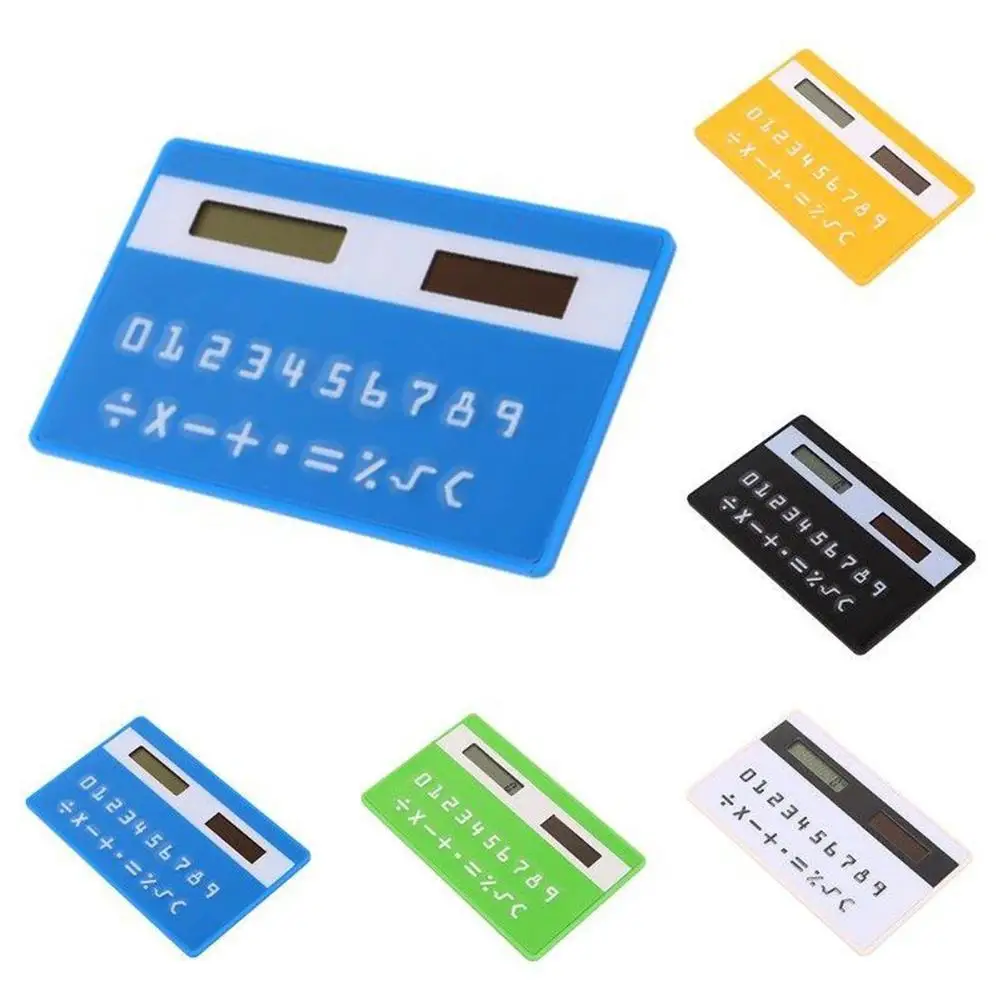 Цифровой Ультратонкий карманный калькулятор с 8 цифрами размер кредитной карты