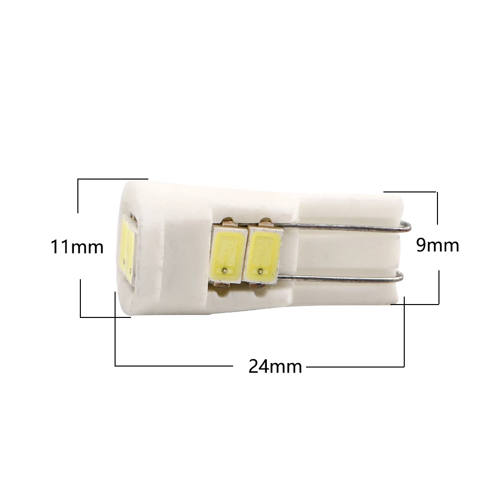 T10 100 шт./лот T10 194 168 5730 6 SMD 6 светодиодный Керамика авто светодиодный номерного знака светильник двери автомобиля светодиодный Обратный объектив лампы Белый Smd