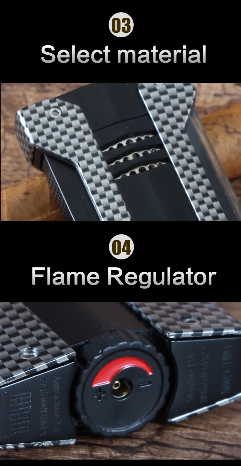 GALINER Зажигалка для сигар зажигалка бутан 1 зажигалки для COHIBA Cigar& Sharp Cutter углеродное волокно Cigar Cutter зажигалка аксессуары