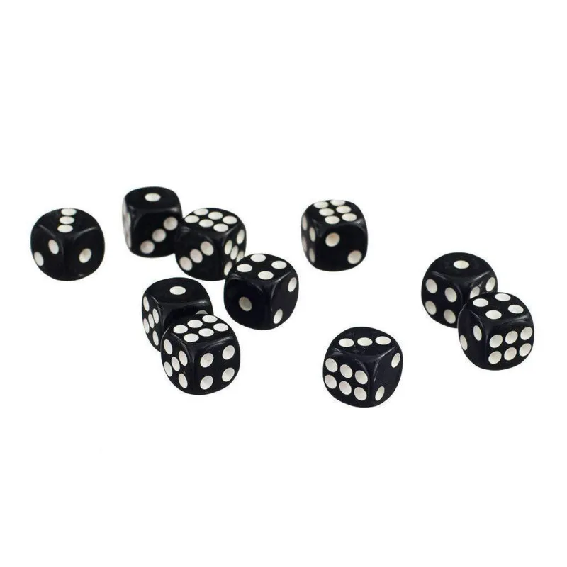 

Foreign Trade Hot New Acrylic Material 16mm Rounded Dice 1.6CM Black White Point