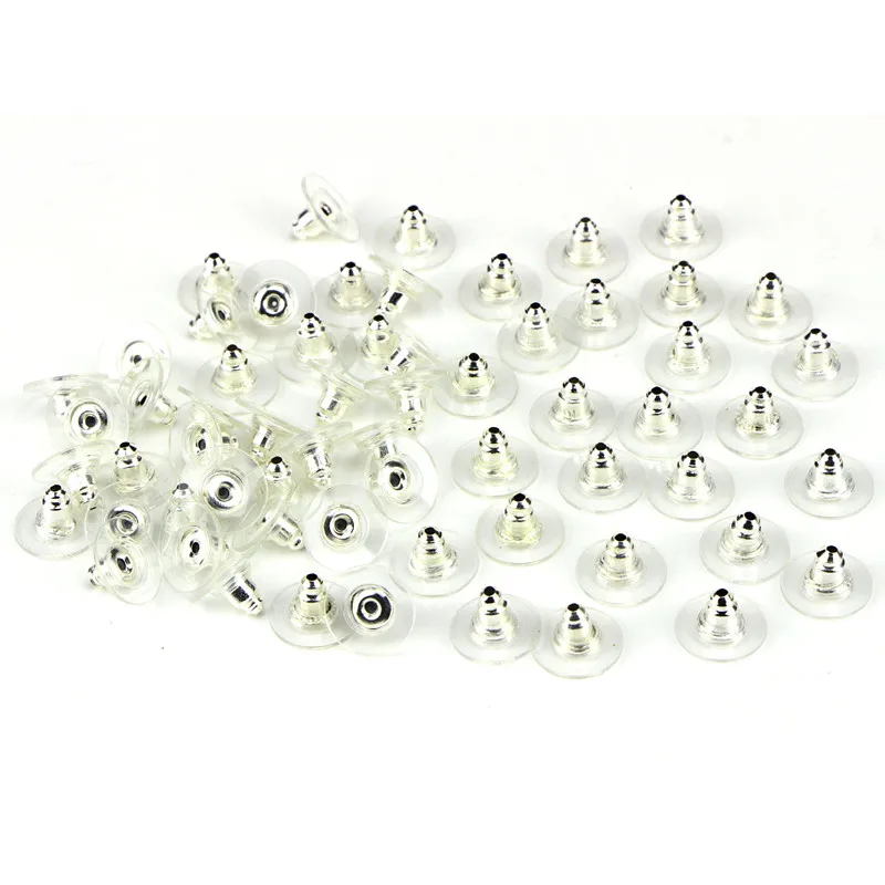 50 шт. DIY аксессуары для рукоделия силиконовые серьги гвоздики задние Стопперы