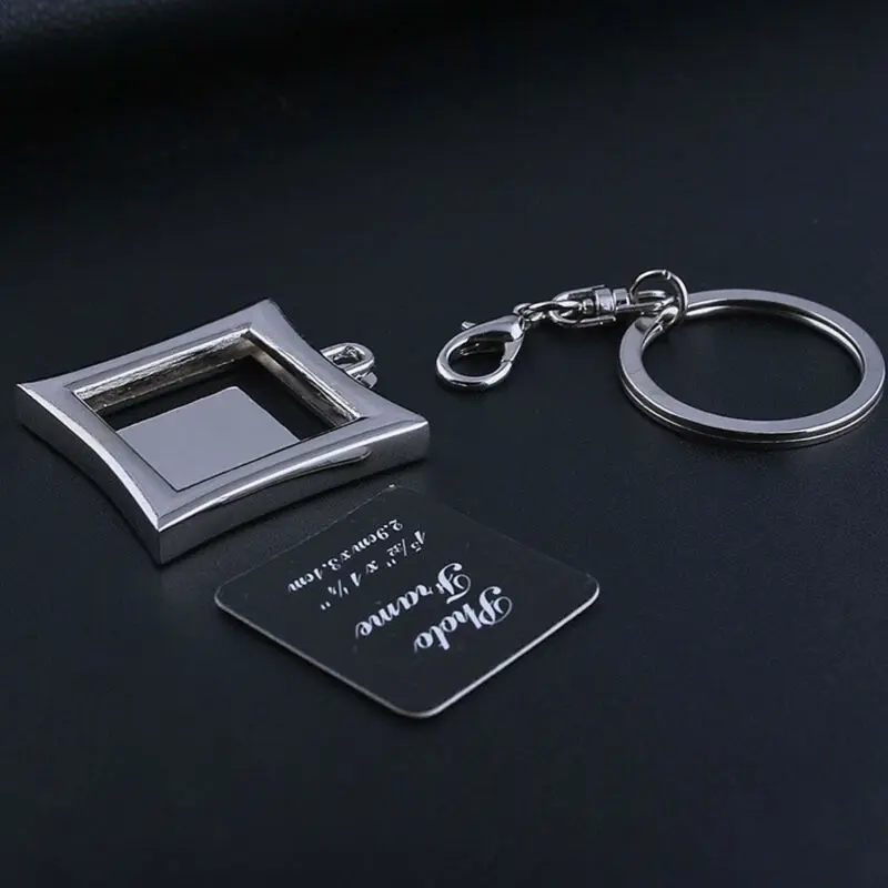 Fashion Novelty DIY Insert Photo Picture Key Chain Frame Keyring Keychain LOVE Gifts Metal Zinc Alloy Accessories | Украшения и