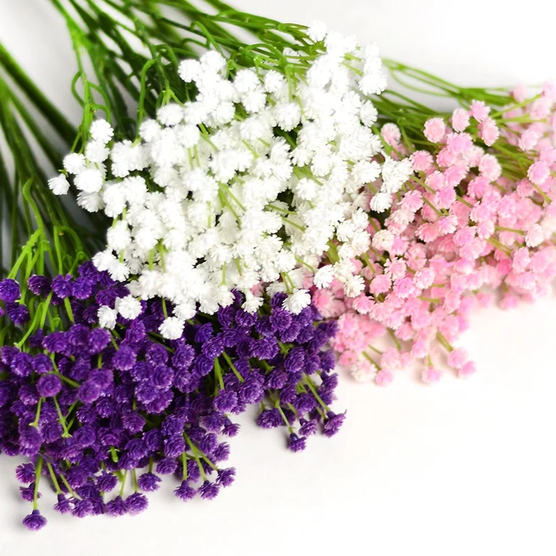 7 веток Gypsophila шелк искусственный цветы букет из искусственных цветов для дома