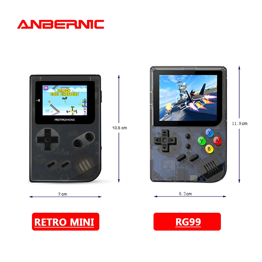 ANBERNIC ретро мини Ретро игры 99 видео игровая консоль для игр портативный Семейный
