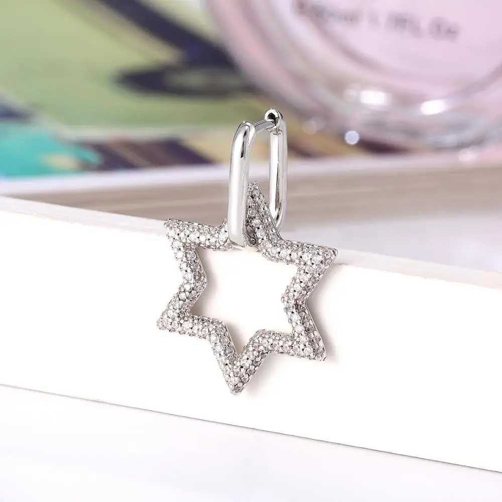 

Fashion Classic Geometric Earrings Asymmetric Earrings Star Moon Female Korean Jewelry For Woman Gift
