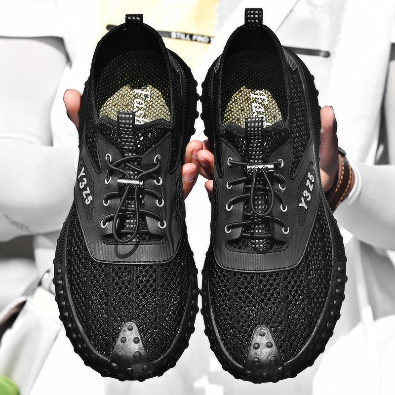 

Men's shoes mesh shoes spring and summer flying woven hollow breathable mesh low-top outdoor hiking casual shoes sports shoes 20