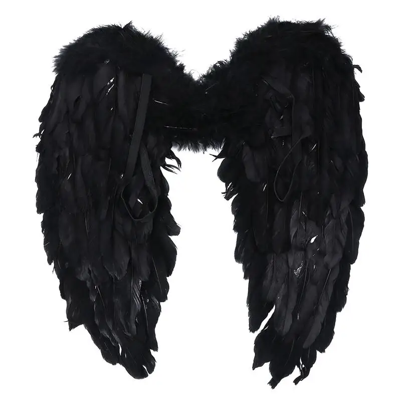

Angel Feather Wing Christmas Party Outfit Stage Performance Supply (Black) birthday decoration wedding decoration