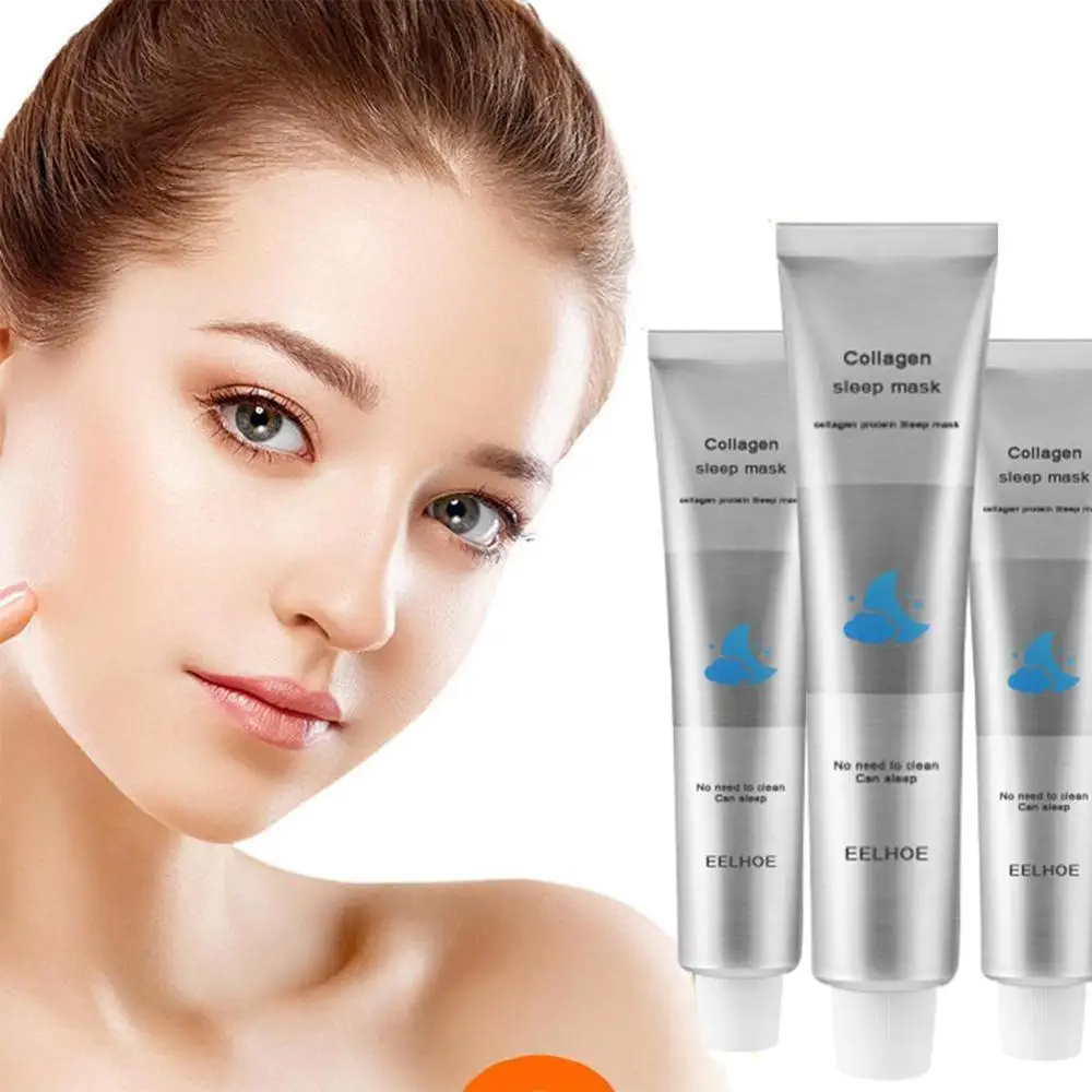 

Hot Collagen leave-in Cream Mask Acne Moisturizing Sleep Mask Remove Acne Marks Blackheads Moisturizing Pore Cleansing Mask