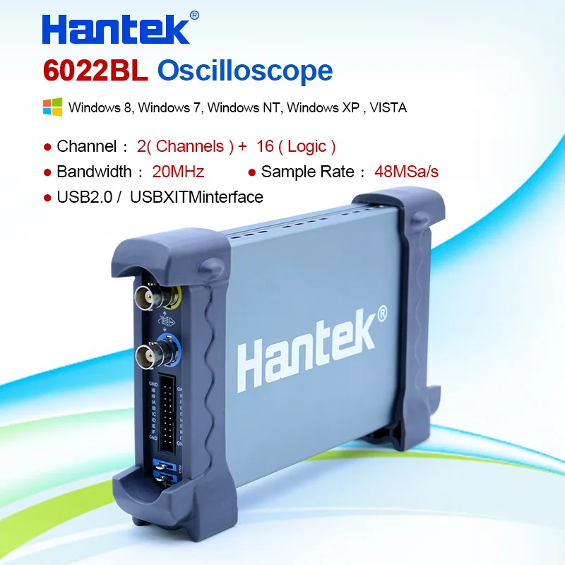 Hantek 6022BL USB стандартная полоса пропускания 48 мс a/s частота выборки 16 каналов