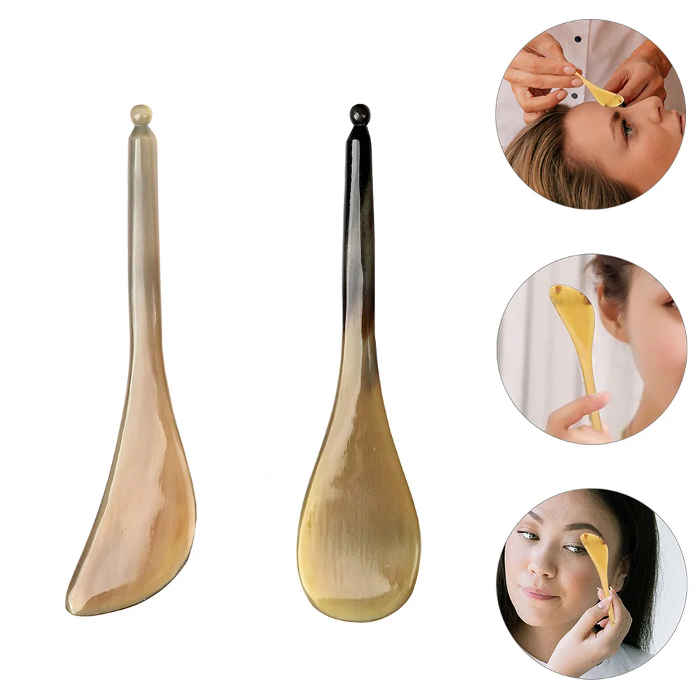 

2Pcs Guasha Scraping Rods Face Eye Scraping Sticks Portable Massaging Tools