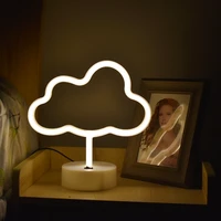 cloud shaped neon sign led neon child night light battery usb power table lamps for bedroom home nursery decorations