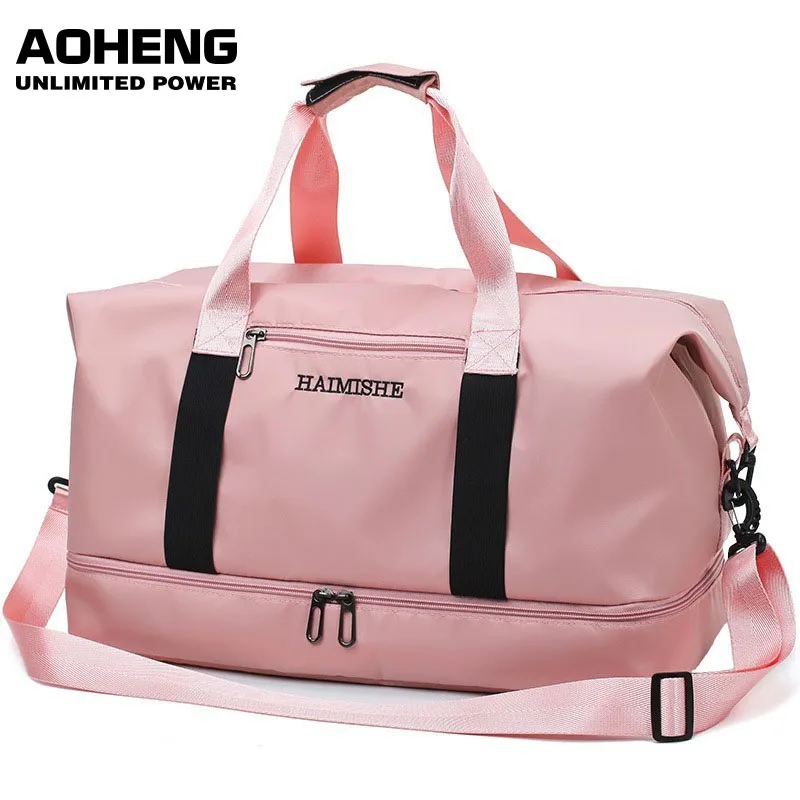 Woman Sports Bag Yoga Bags Women Fitness Sport Black Bag Backpacks Portable Travel Training Bag With Shoes Compartment