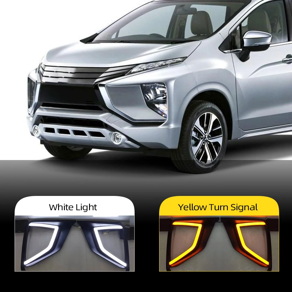 2 шт. Автомобильные светодиодные дневные ходовые огни для Mitsubishi Xpander 2017 2018 2019 12 В с