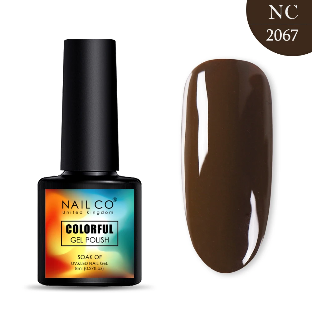 2067 NAILCO, новинка, 8 мл, 130 цветов, светодиодный Гель-лак для ногтей УФ гель для ногтей, салонный домашний лак, Гель-лак, гибридный, впитывающий - Цвет: 2067